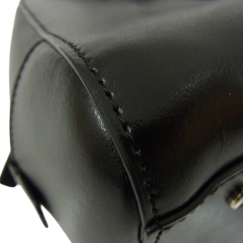 agnes b. アニエスベー VOYAGE ボヤージュ 2WAY レザー ボストン ショルダー バッグ ブラック系【中古】