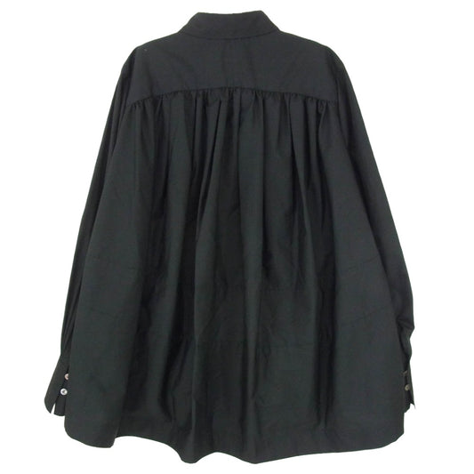 フォルフォルモ 723306B フレア ワイド 長袖 シャツ ブラック系 NO2【中古】