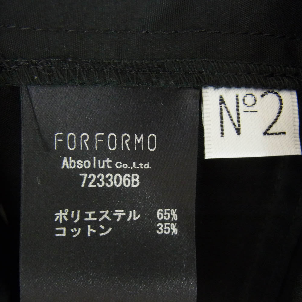 フォルフォルモ 723306B フレア ワイド 長袖 シャツ ブラック系 NO2【中古】