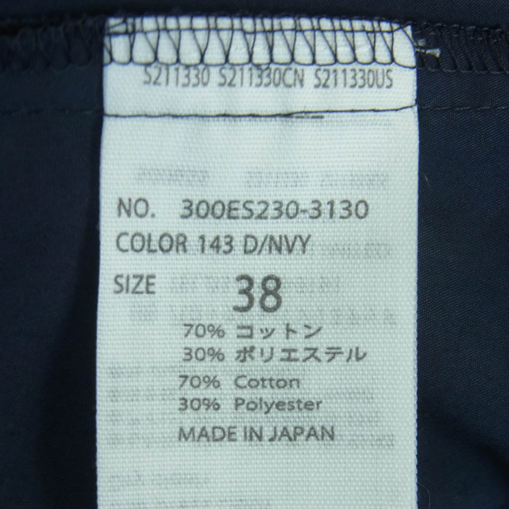 ENFOLD エンフォルド 300ES230-3130 タイプライター Vネック ブラウス 長袖 シャツ ネイビー系 143 D/NVY 38【中古】