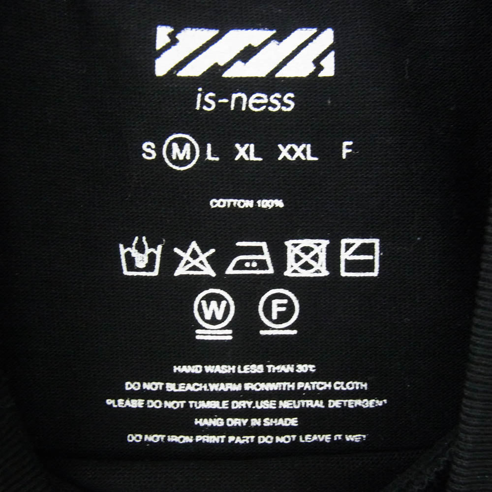 is-ness イズネス IS-NESS BALLOON SHORT SLEEVE T-SHIRT オーバーサイズ ドローコード 半袖 Tシャツ ブラック系 M【中古】