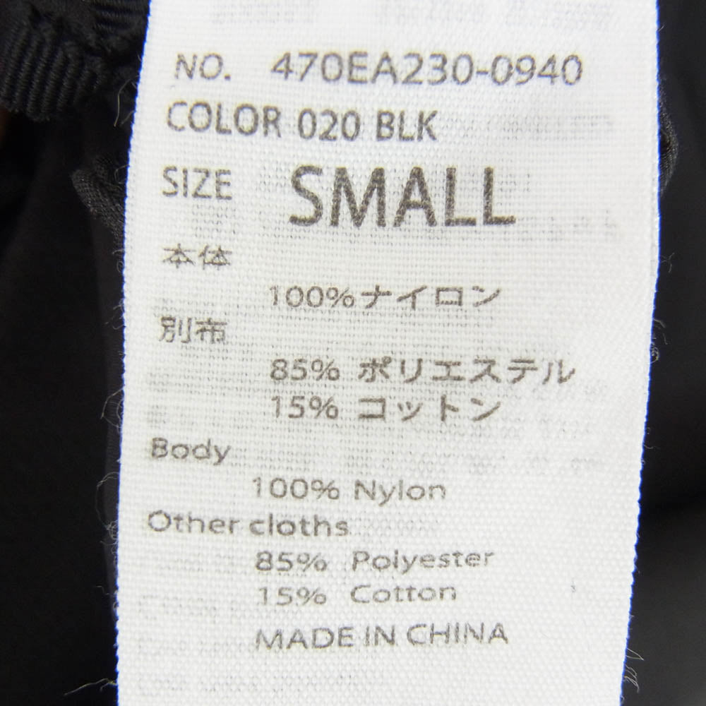 nagonstans ナゴンスタンス 470EA230-0940 PERTEX SHIELD パーテックス シールド レイヤー ライト ナイロン ジャケット ブラック系 S【中古】