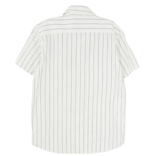 WACKO MARIA ワコマリア 13SS-WRK-04 ワッペン ストライプ 半袖 ワークシャツ ホワイト系 S【中古】