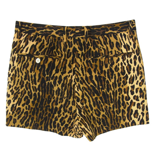 WACKO MARIA ワコマリア 12SS 12SS-GABA-PT04 ウール レオパード ショーツ ショートスラックス ハーフパンツ ブラウン系 S【中古】