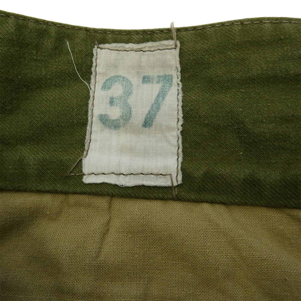 ヴィンテージ M47 French army フランス軍 ミリタリー カーゴ パンツ カーキ系 37【中古】