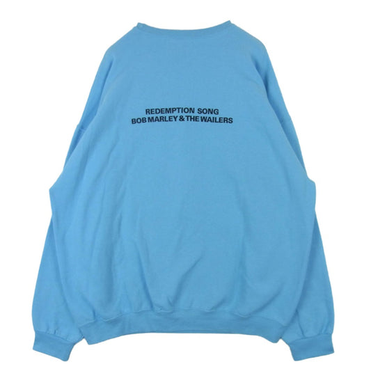 WACKO MARIA ワコマリア ONE LOVE BOB MARLEY ワンラブ ボブマーリー スウェット トレーナー ライトブルー系 2XL【中古】