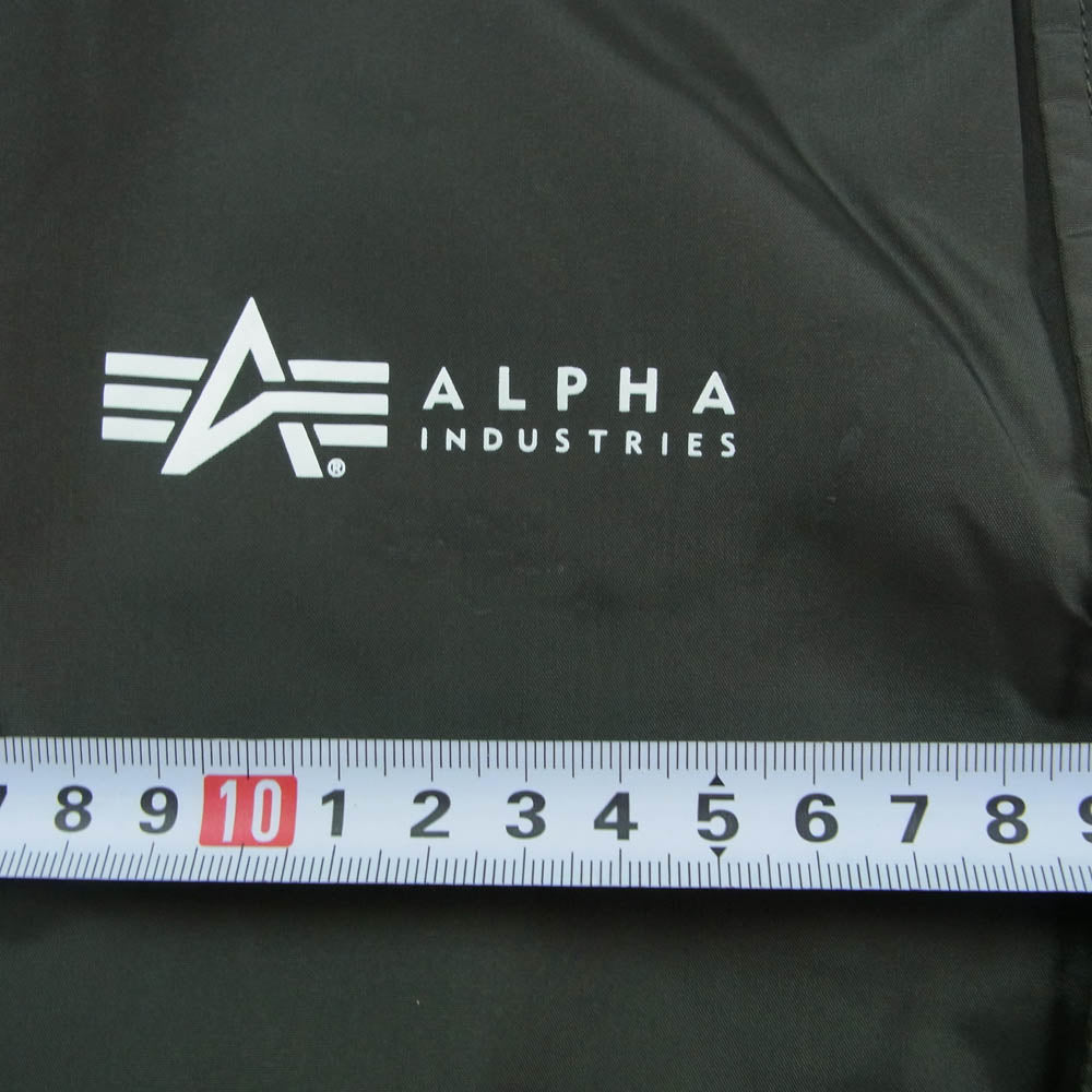 ALPHA アルファ x SNAP-ON スナップオン ナイロン スナップボタン ジャケット ブルゾン カーキ系 M【中古】