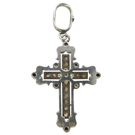 Loree Rodkin ローリーロドキン ジルコニア クロス ペンダント シルバー系【中古】