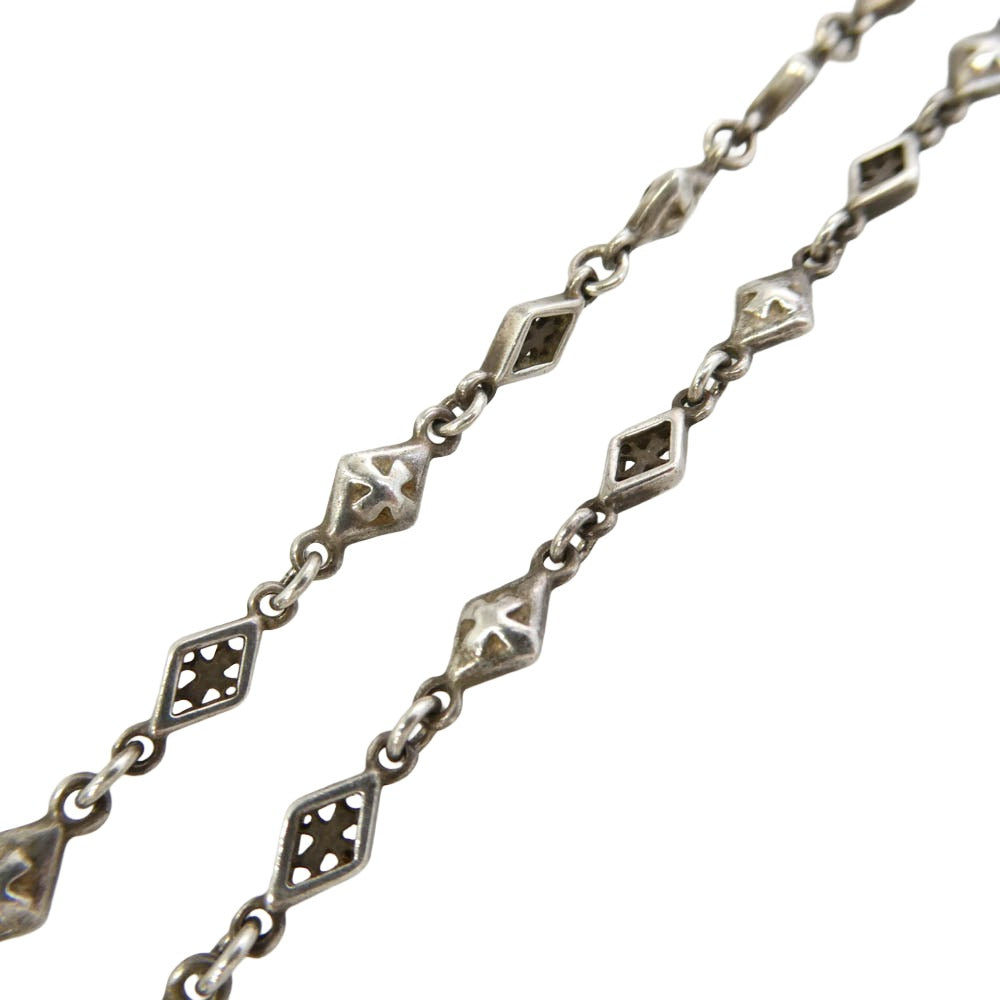 Loree Rodkin ローリーロドキン ダイヤモンドシェイプ クロス オープン ソリッド リンク チェーン シルバー系【中古】