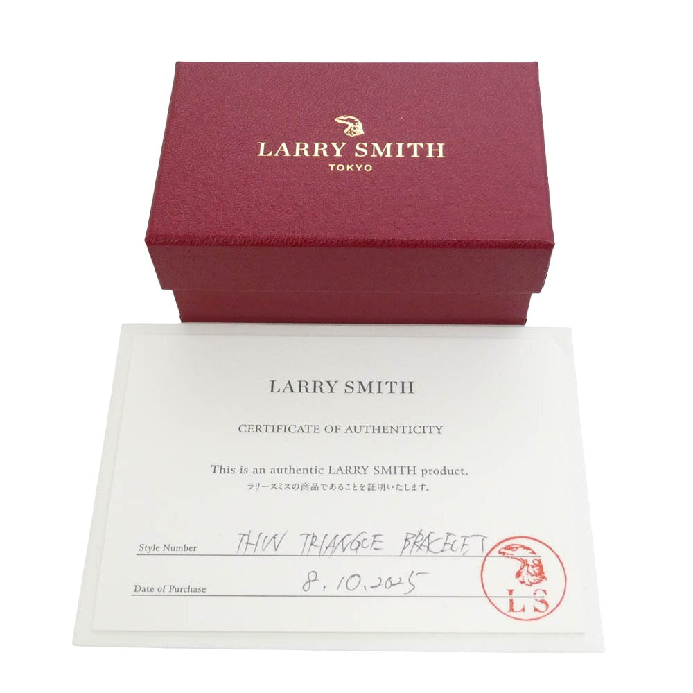 LARRY SMITH ラリースミス ギャランティカード付属 THIN TRIANGLE BRACELET ブレスレット バングル シルバー系【中古】