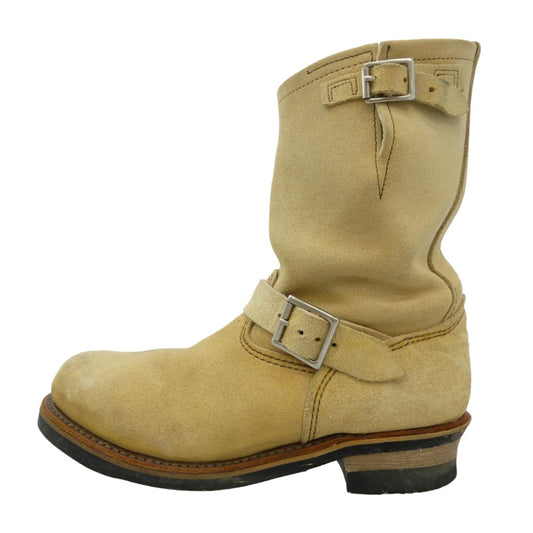 RED WING レッドウィング 8268 USA製 ENGINEER BOOTS スエード エンジニアブーツ ベージュ系 US10【中古】