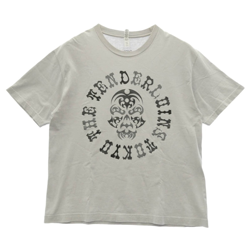 TENDERLOIN テンダーロイン T.W.B.P.M  ボルネオスカル Tシャツ フロント バックロゴ プリント 半袖カットソー グレー系 L【中古】 6e30824am0014ia30-1.jpg?v=