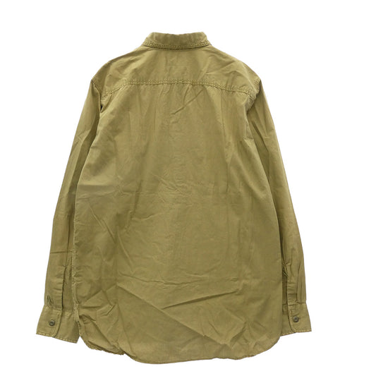RRL ダブルアールエル USED加工 レギュラーカラー 長袖 シャツ カーキ系 M【中古】