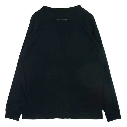 MAISON MARGIELA メゾンマルジェラ 24AW SH0GC0028 MM6 エムエムシックス Cotton Jersey Long Sleeve T-Shirt コットン ジャージー 長袖 Tシャツ ブラック系 S【中古】