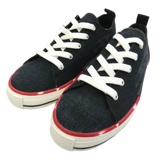 MAISON MARGIELA メゾンマルジェラ 21SS S39WS0092 キャンバス 加工 スニーカー ブラック系 36【美品】【中古】