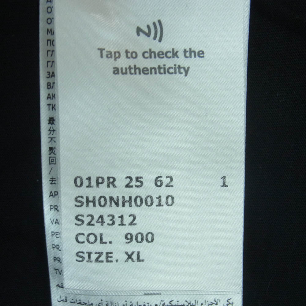 MAISON MARGIELA メゾンマルジェラ 25SS SH0NH0010 MM6 エムエムシックス バイカラー ロゴ プリント 長袖 カットソー ブラック系 グレイッシュベージュ系 XL【中古】