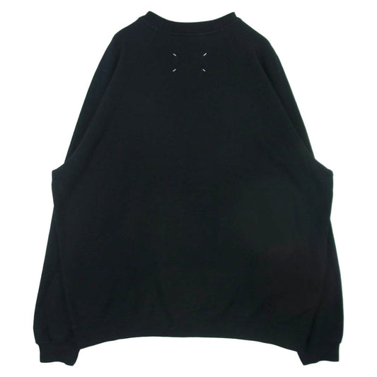 MAISON MARGIELA メゾンマルジェラ 20SS S51GU0092 反転ロゴ 四つタグ 10ライン all the rage オーバーサイズ プルオーバー スウェット トレーナー ブラック系 L【中古】