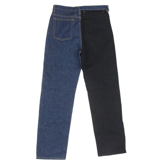 MAISON MARGIELA メゾンマルジェラ 19AW S30LA0138 四つタグ 10ライン Two-Tone Straight Denim Pants ツートーン ストレート デニム パンツ バイカラー インディゴブルー系 29【中古】