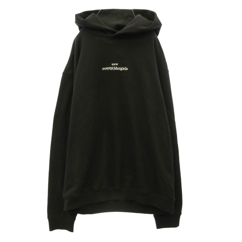MAISON MARGIELA メゾンマルジェラ 20AW S50GU0149 反転ロゴ 四つタグ 10ライン スウェット プルオーバーパーカー ブラック系 46【中古】 MAISON MARGIELA メゾンマルジェラ 20AW S50GU0149 反転ロゴ 四つタグ