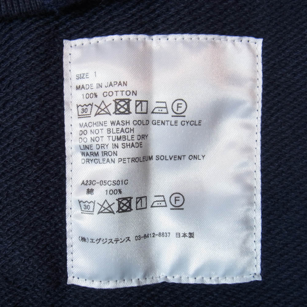 markaware マーカウェア A23C-05CS01C HUGE SWEAT ORGANIC COTTON HEAVY FLEECE ヒュージ オーガニックコットン ヘビーフリース クルーネック スウェット トレーナー ネイビー系 1【中古】