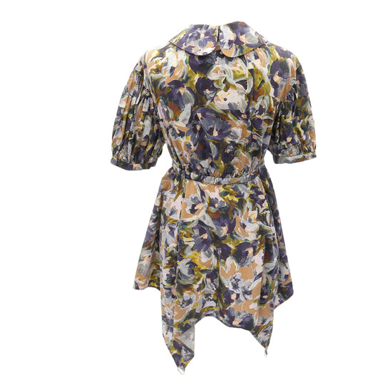 KIDILL キディル 24SS KL814 DRESS COLLABORATION WITH EMARY DEVEAUX FLOWER 総柄 ドレス ワンピース パープル系【中古】