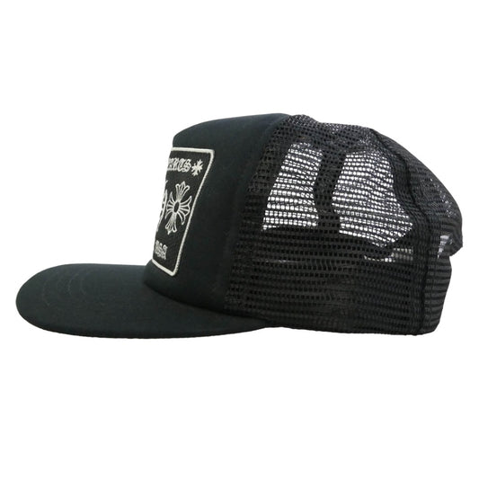 CHROME HEARTS クロムハーツ(原本無) TRACKER CAP HAT CHパッチ メッシュ トラッカー キャップ 帽子 ブラック系 ONESIZE 53-60【中古】