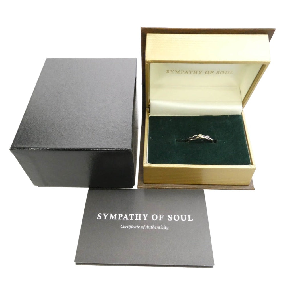 Sympathy of Soul シンパシーオブソウル R1801S-15 Woven Ring Silver シルバー K9 ウーブン リング シルバー系 ゴールド系 約14.5号【中古】