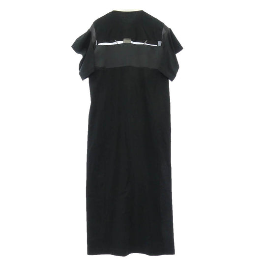 Sacai サカイ 26SS 26-08351 Cotton Jersey Dress コットンジャージ― シャツカラー 襟付き ワンピース ドレス ブラック系 2【中古】