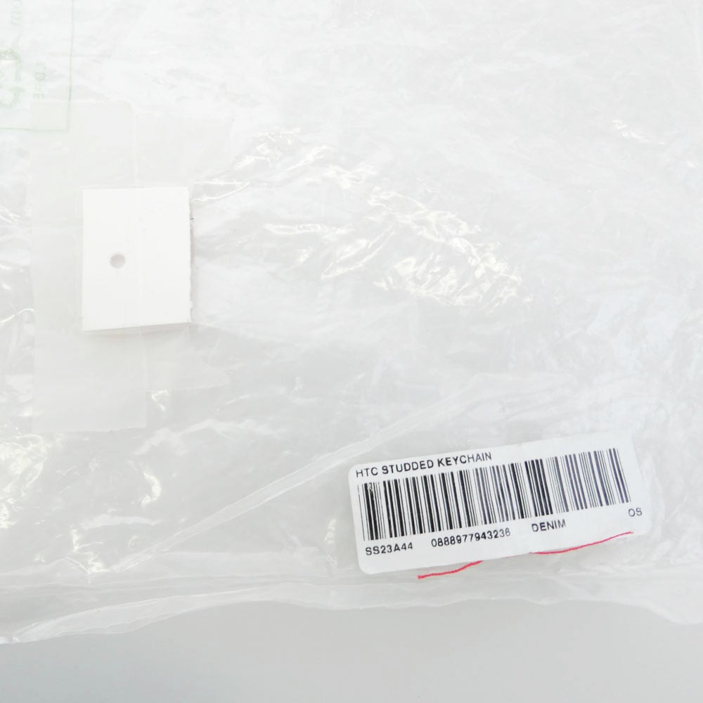 Supreme シュプリーム 23SS × HTC Hollywood Trading Company Studded Keychain スタッズ デニム キーチェーン ライトブルー系 シルバー系 2.5×7.6cm【中古】
