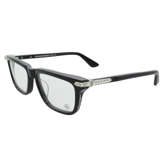 CHROME HEARTS クロムハーツ(原本無) LITTLE DINGER リトル ディンガー フレアニー テンプル 眼鏡 メガネ アイウェア ブラック系 シルバー系 54□18-152【中古】