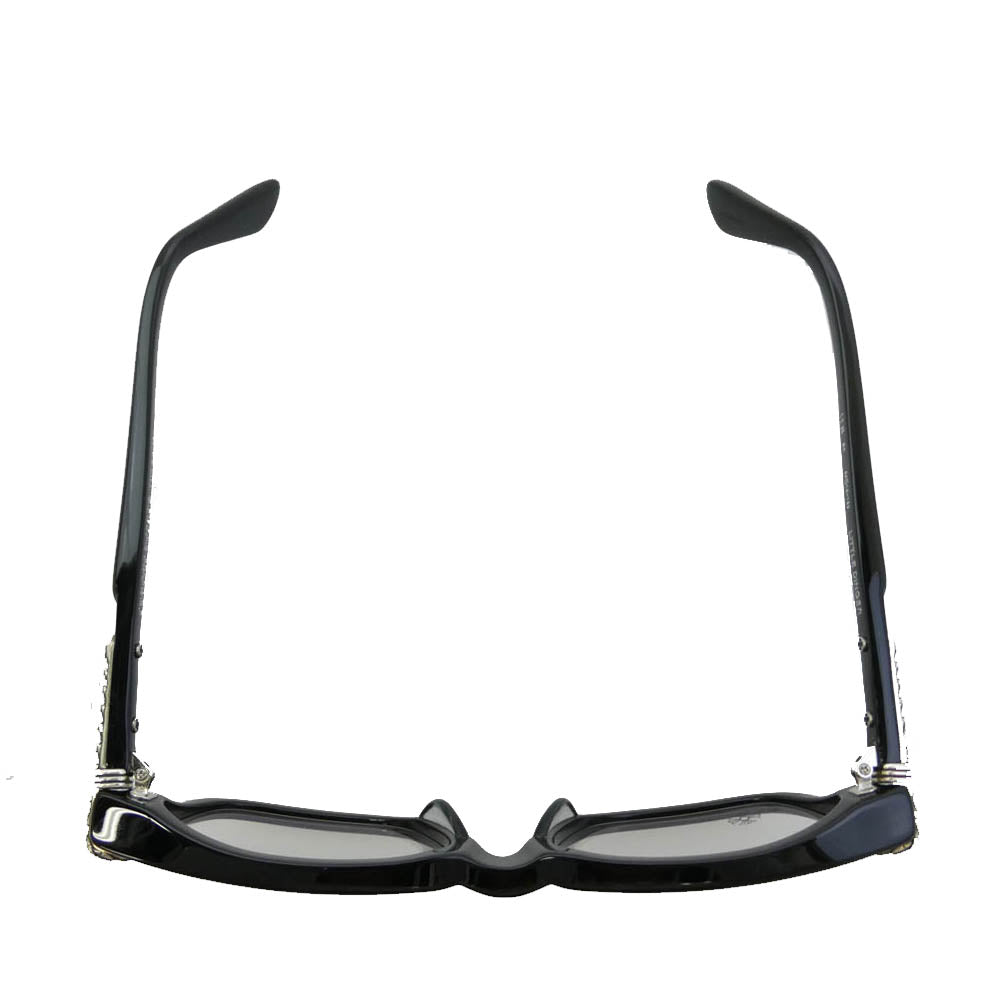 CHROME HEARTS クロムハーツ(原本無) LITTLE DINGER リトル ディンガー フレアニー テンプル 眼鏡 メガネ アイウェア ブラック系 シルバー系 54□18-152【中古】