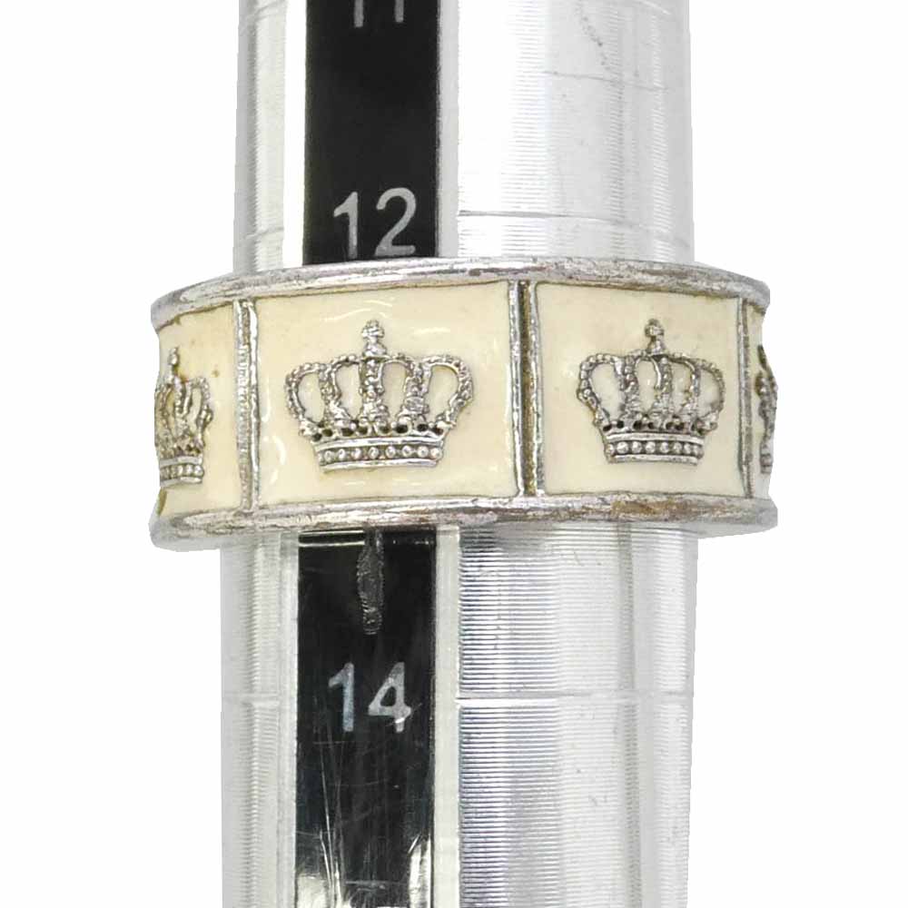 Justin Davis ジャスティンデイビス SRJ272 Pride&Joy Crown Ring White プライドアンドジョイ クラウン シルバー リング 925 SILVER シルバー系 ホワイト系 約13号【中古】