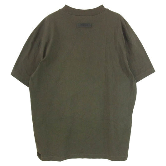 FEAR OF GOD フィアオブゴッド FOG ESSENTIALS エッセンシャルズ ラバー ロゴ ヘビーウェイト オーバーサイズ 半袖 Tシャツ チャコールグレー チャコール系 L【中古】