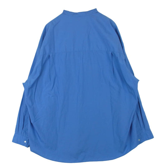 GRAPHPAPER グラフペーパー GM214-50014 Broad Oversized L/S Band Collar Shirt ブロード オーバーサイズ ロングスリーブ バンド カラー 長袖 シャツ ブルー系 F【中古】