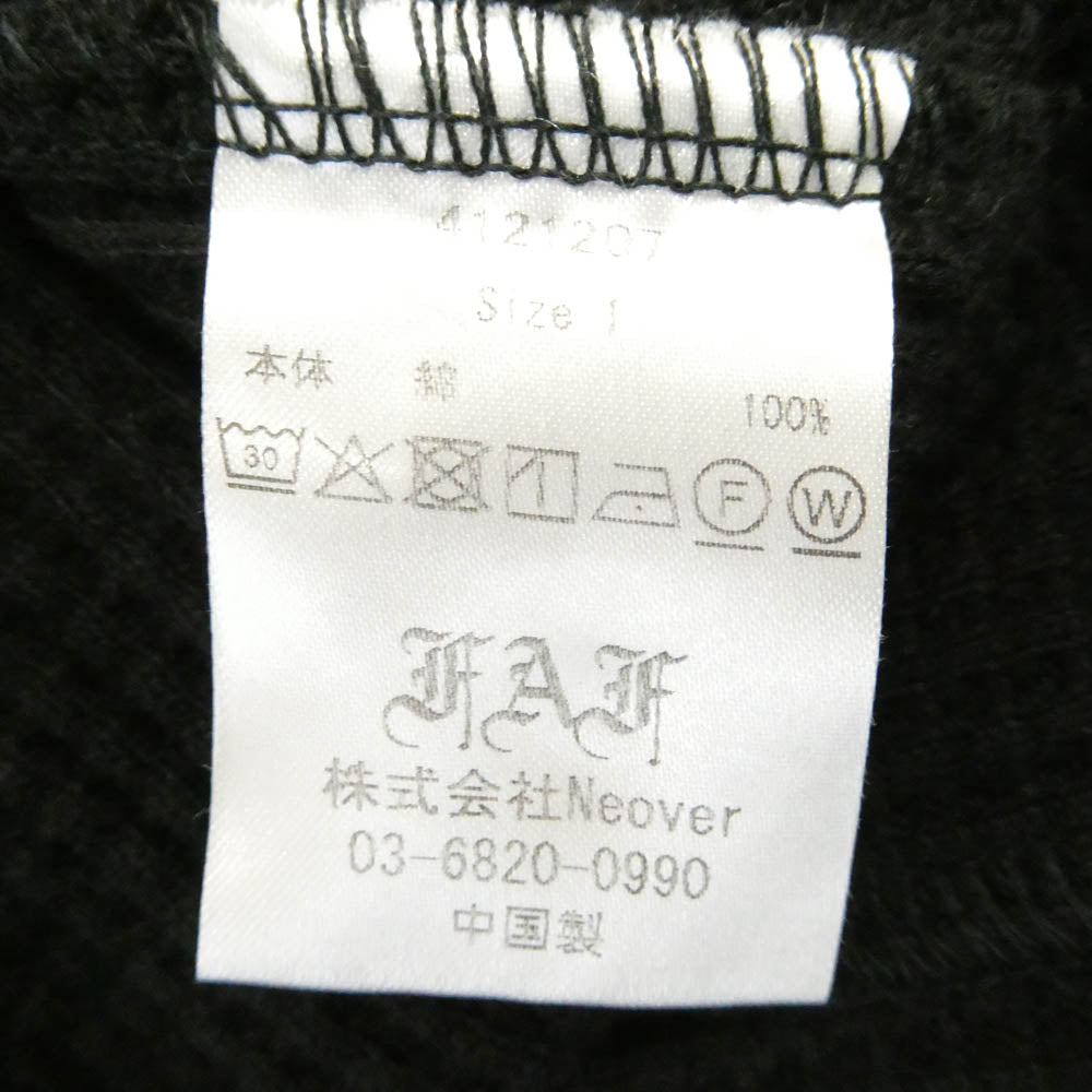 エフエーエフ 4121207 Pacis Thermal Henley Neck サーマル ヘンリー ネック 長袖 シャツ ブラック系 1【中古】