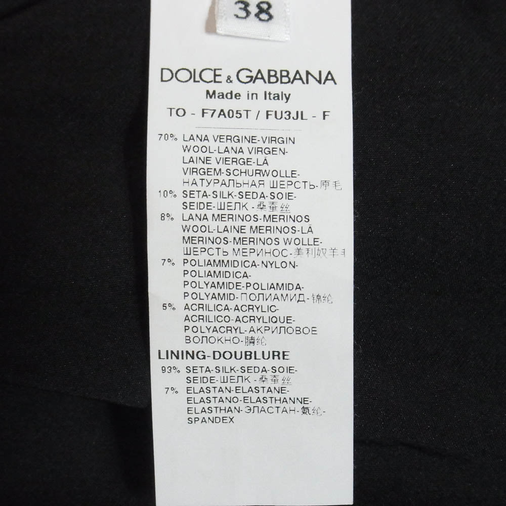DOLCE&GABBANA ドルチェアンドガッバーナ シルク混 レース ニット ベスト ブラック系 38【中古】