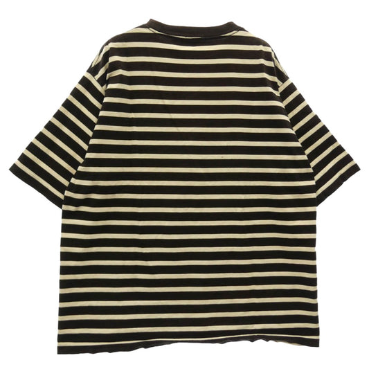 COMOLI コモリ K01-05003 クルーネック ボーダー 半袖 Tシャツ 3【中古】