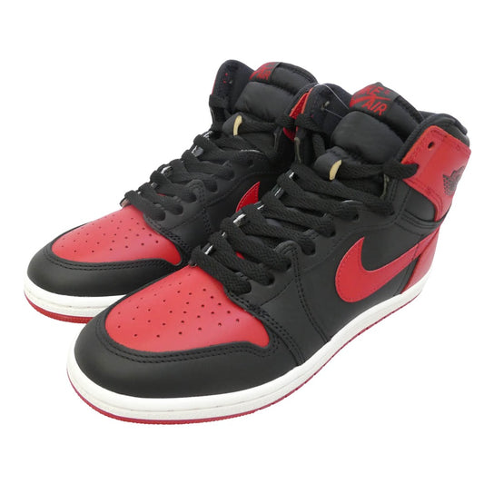 NIKE ナイキ HV6674-067 【フェイクバスターズ鑑定済み】Air Jordan 1 High 85 Bred エアジョーダン1 ハイ 85 ブレッド ハイカット スニーカー ブラック系 レッド系 27㎝【極上美品】【中古】