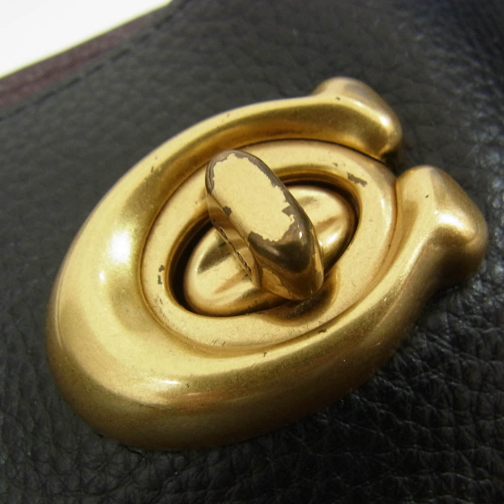 COACH コーチ C2621 ウィロウ 2WAY ショルダー ハンド レザー バッグ ブラック系【中古】