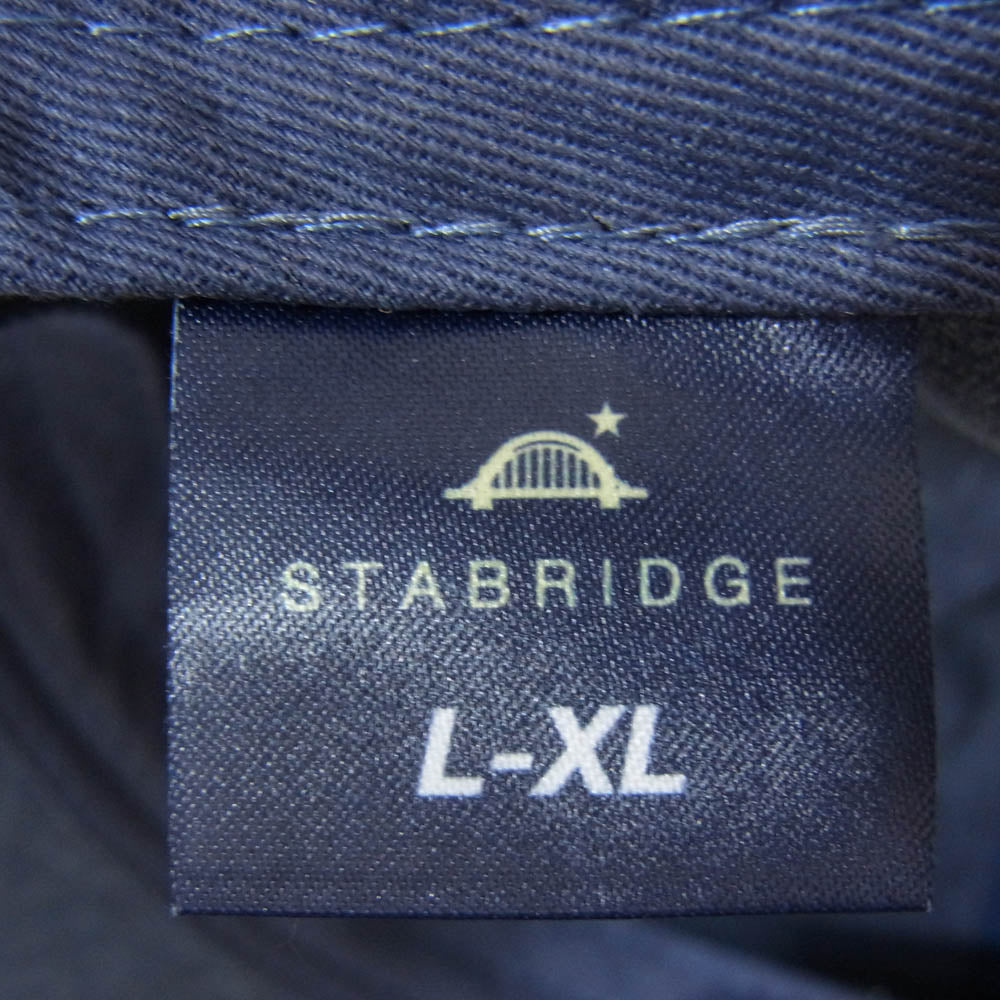 STABRIDGE スタブリッジ REMOVABLE PATCH CAP ガーメントウォッシュ リムーバブル パッチ キャップ 帽子 ネイビー系 L XL【中古】