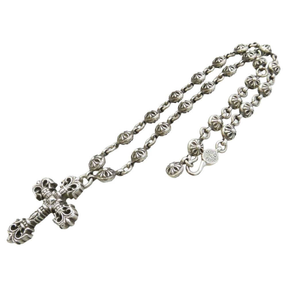CHROME HEARTS クロムハーツ（原本有） #1 CRSBL CHN FILIG CRS クロスボールチェーン フィリグリークロスXS ネックレス シルバー系【中古】 CHROME HEARTS クロムハーツ（原本有） #1 CRSBL CHN FILIG CRS クロス