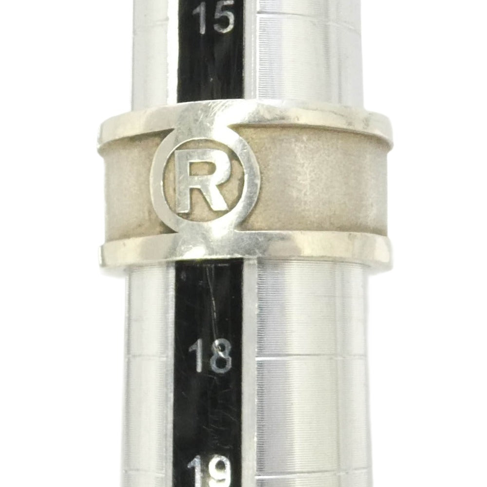 A BATHING APE アベイシングエイプ 猿フェイス サークルR LOGO SV925 刻印 RING ロゴデザイン リング シルバー系 16.5号【中古】