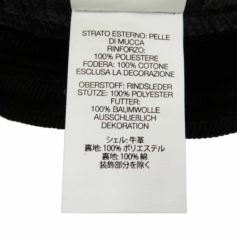 Supreme シュプリーム 25AW New York Leather 6-Panel Cap ニューヨークレザー シックスパネル ベースボール キャップ 帽子 ブラック系 58cm【中古】