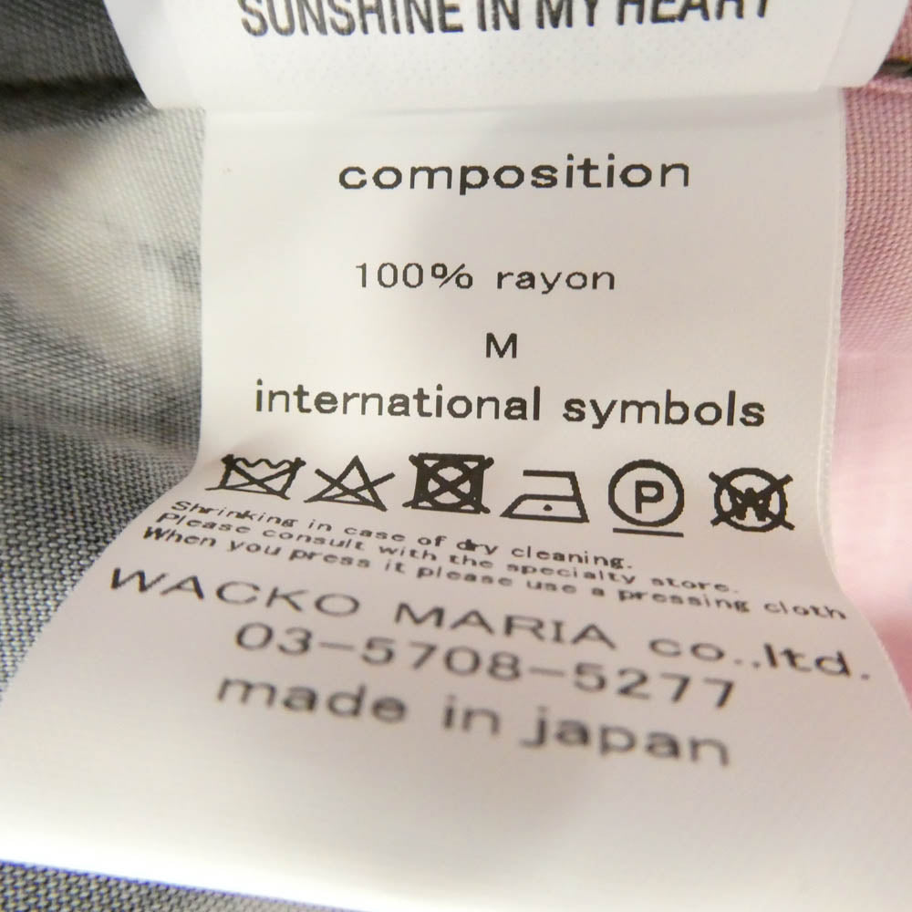 WACKO MARIA ワコマリア 26SS TPS-WM-HI04 T.P.S. S/S HAWAIIAN SHIRT TYPE-4 ハワイアン アロハ 開襟 オープンカラー 半袖 シャツ Mサイズ ピンク系 ブラウン系 M【新古品】【未使用】【中古】