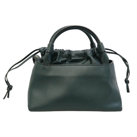 カロリーナサントドミンゴ SIRENA シレナ 2way レザー クロスボディ ショルダー ハンド バッグ モスグリーン系【中古】