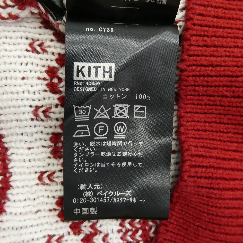 KITH キス 20-080-060-0020-4-0 クリスマス限定 Kithmas Sweater Nocturnal キスマス ノクターナル ニット セーター レッド系 M【中古】