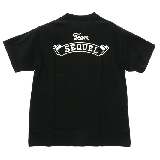 SEQUEL シークエル 24AW SQ-24AW-ST-10 T-SHIRT ロゴ プリント Tシャツ ブラック系 M【新古品】【未使用】【中古】