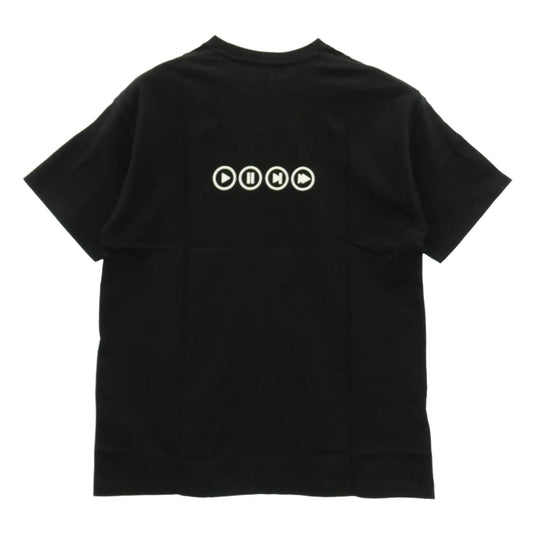 SEQUEL シークエル SQ-22AW-ST-09 T-SHIRT 音符 プリント 半袖 Tシャツ ブラック系 L【新古品】【未使用】【中古】