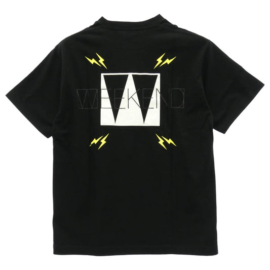 SEQUEL シークエル FRAGMENT DESIGN フラグメントデザイン WE-25SS-OST-01 × Fragment Design フラグメントデザイン WEEKEND SEQUEL T-SHIRT バックプリント 半袖 Tシャツ ブラック系 M【極上美品】【中古】