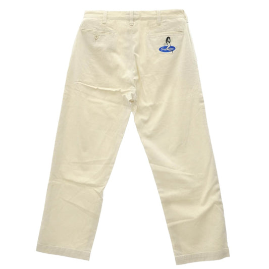 Supreme シュプリーム 23AW Pin Up Chino Pant ロゴ コットン チノ パンツ ホワイト オフホワイト系 32【中古】
